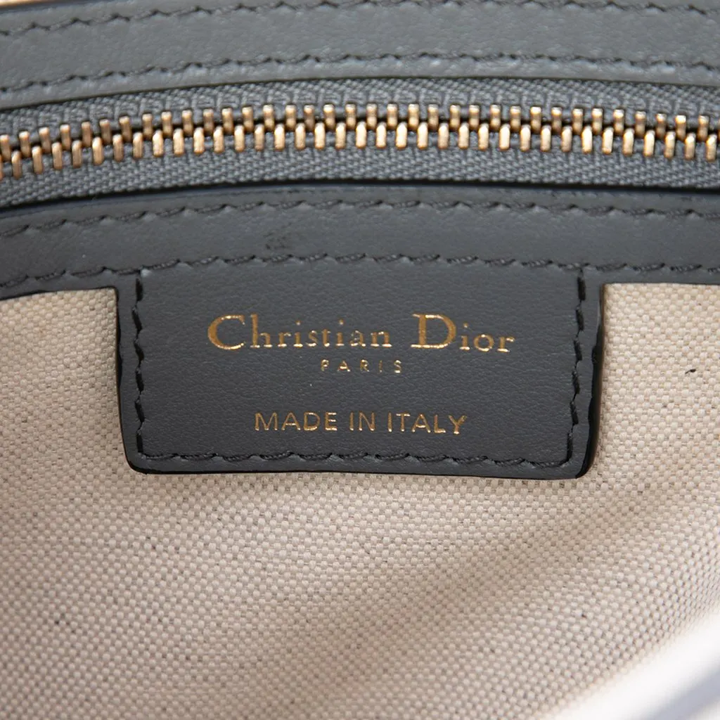 Dior Canvas Embroidered Reverse Toile De Jouy Saddle Bag Grey Very good - Box View