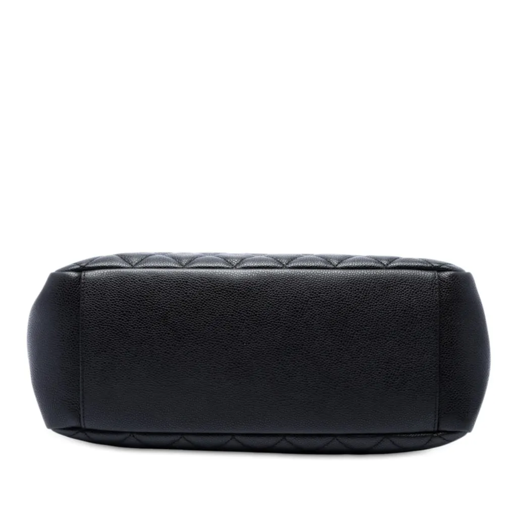 Chanel Caviar Grand Shopping Tote Black Leather Very good - Inside View