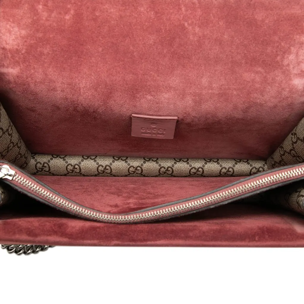 Gucci Medium GG Supreme Blooms Dionysus Shoulder Bag Beige Canvas Good - Model View