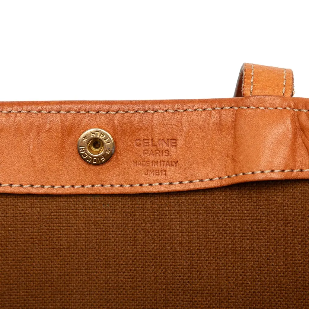 Celine Macadam Coated Canvas Tote Brown Very good - Box View