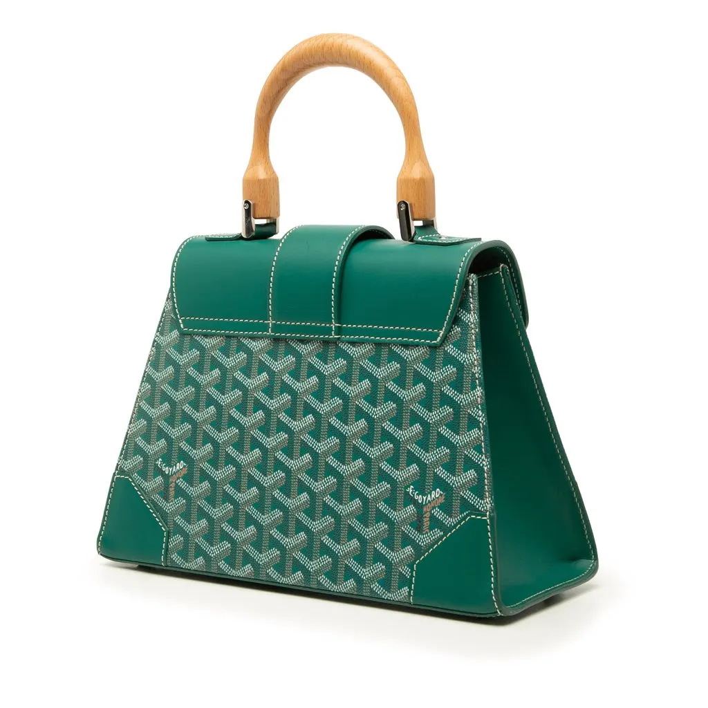 Goyard Goyardine Saigon Structured PM Green Canvas Very good - Back View