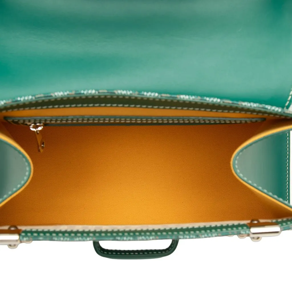 Goyard Goyardine Saigon Structured PM Green Canvas Very good - Model View