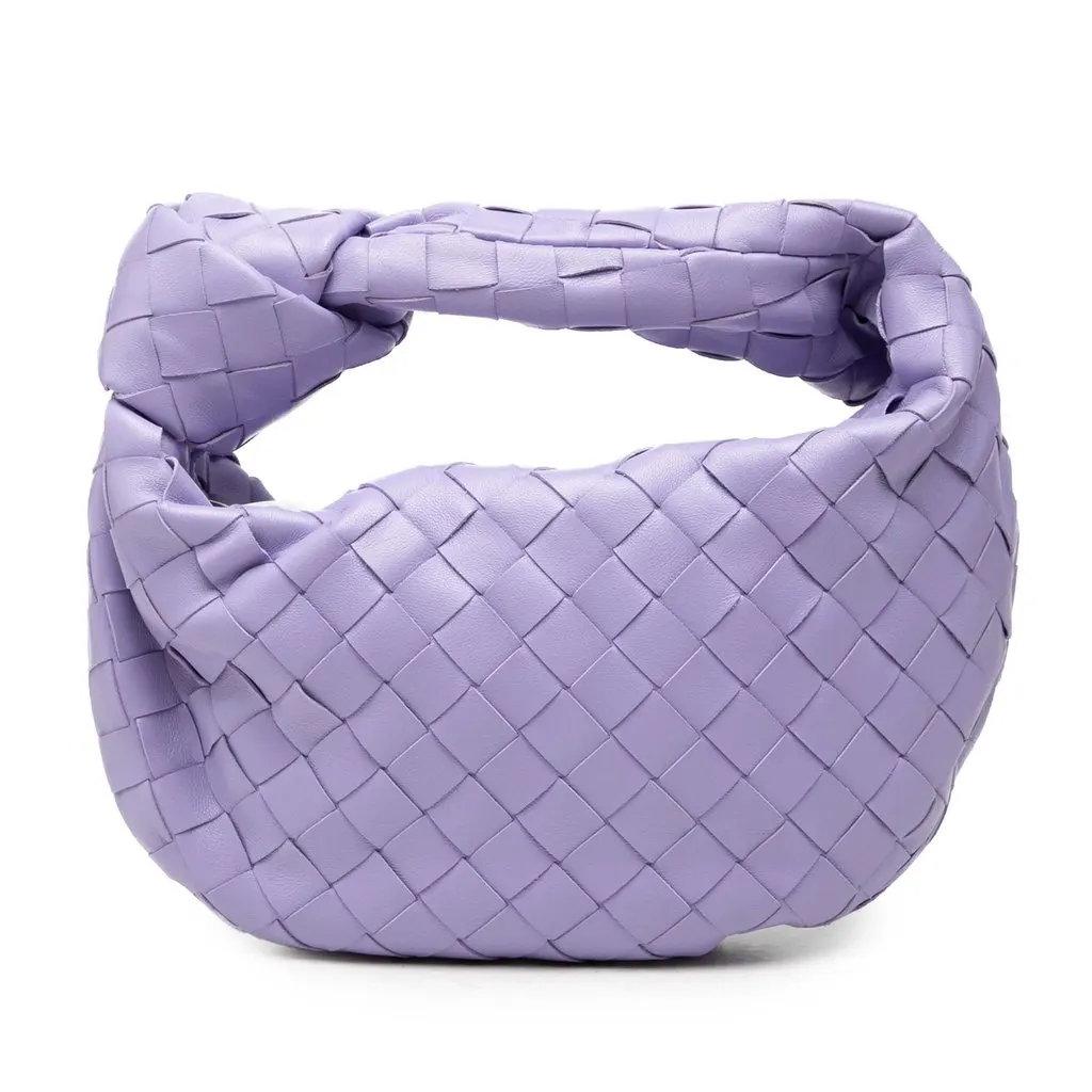Bottega Veneta Candy Nappa Intrecciato Jodie Purple Leather Very good - Front View