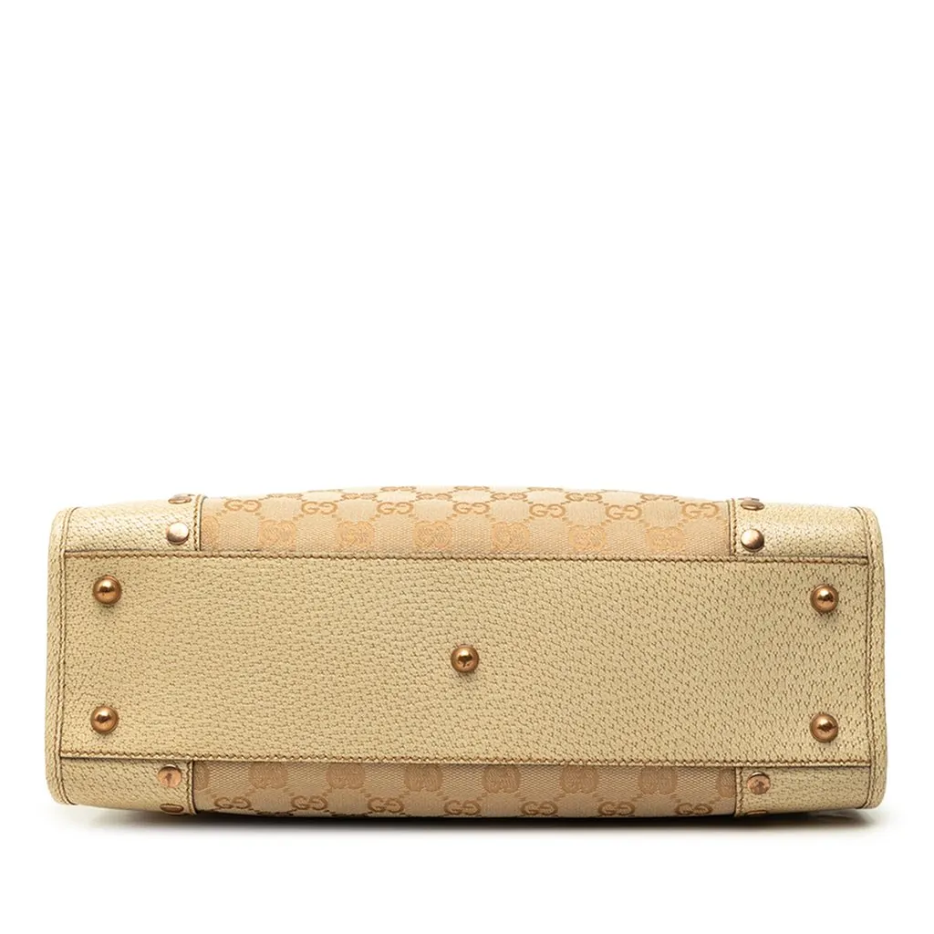 Gucci GG Canvas Nailhead Tote Brown Canvas Very good - Inside View