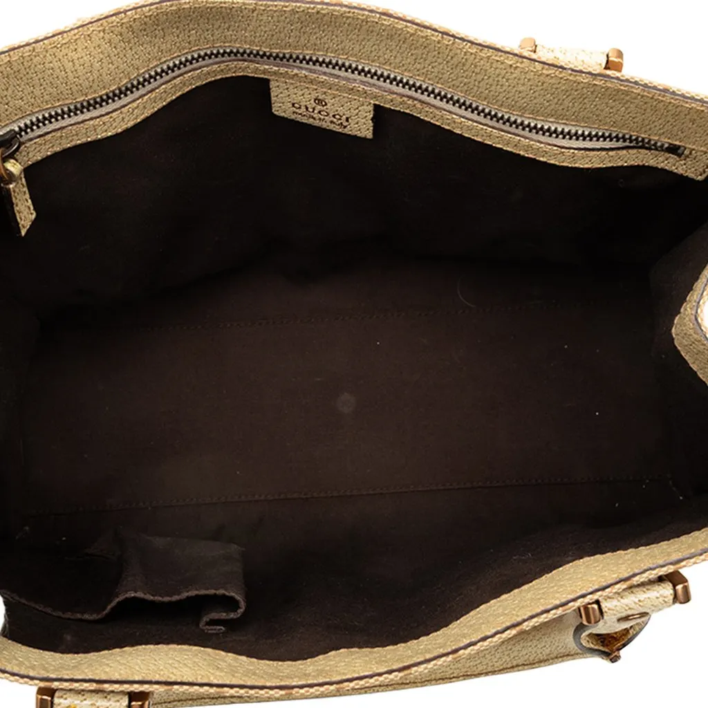 Gucci GG Canvas Nailhead Tote Brown Canvas Very good - Model View