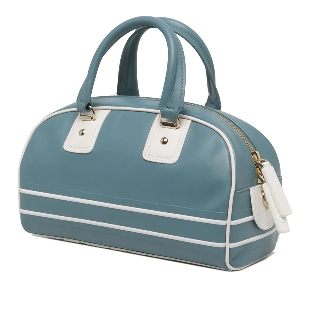 Dior Small Leather Dior Vibe Zip Bowling Bag Blue Leather Very good - Back View