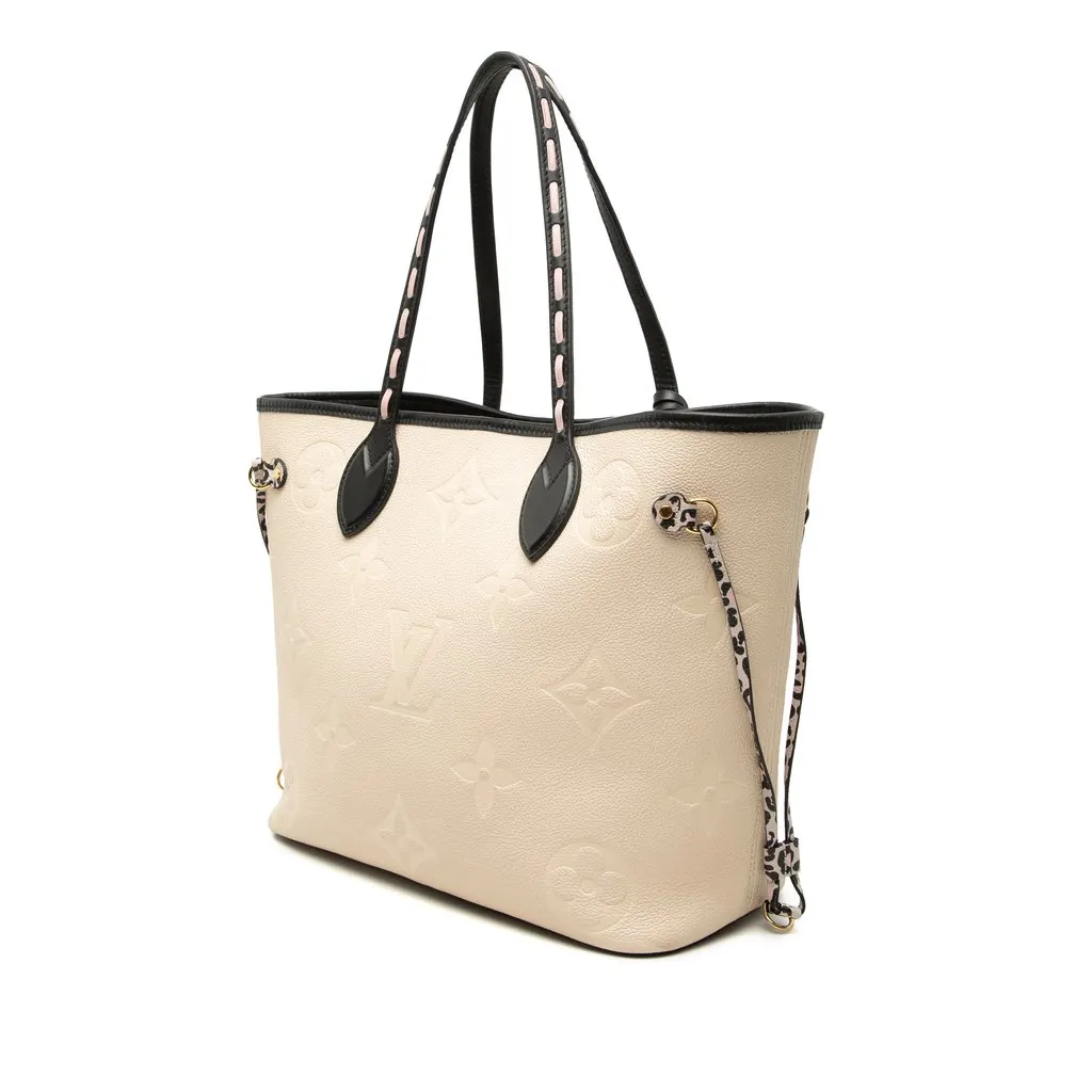 Louis Vuitton Monogram Empreinte Wild At Heart Neverfull MM White Leather Very good - Back View