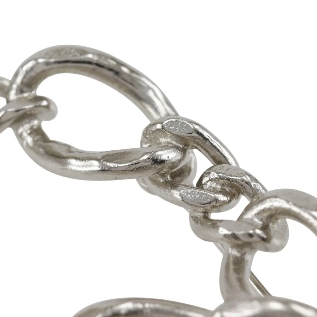 Chanel CC Brass Openwork Chain Brooch Silver Metal Very good - Box View