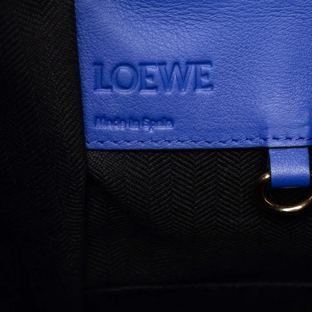 LOEWE Small Bicolor Calfskin Hammock Satchel Blue Leather Very good - Box View
