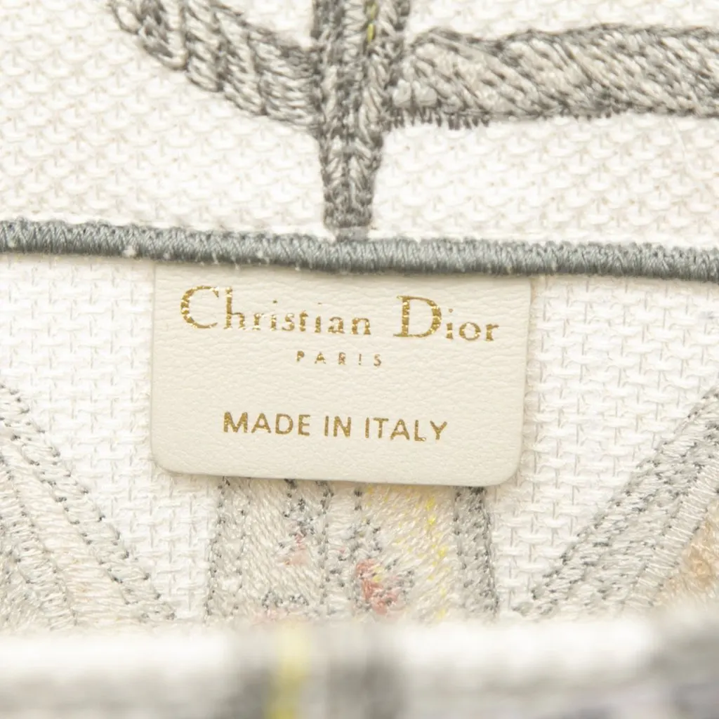 Dior Medium Embroidered Canvas Reve d Infini Book Tote White Canvas Good - Box View