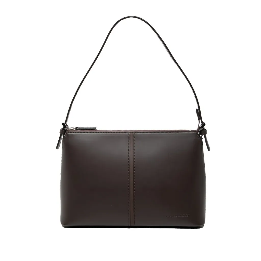 Burberry Leather Shoulder Bag Brown Leather Very good - Front View