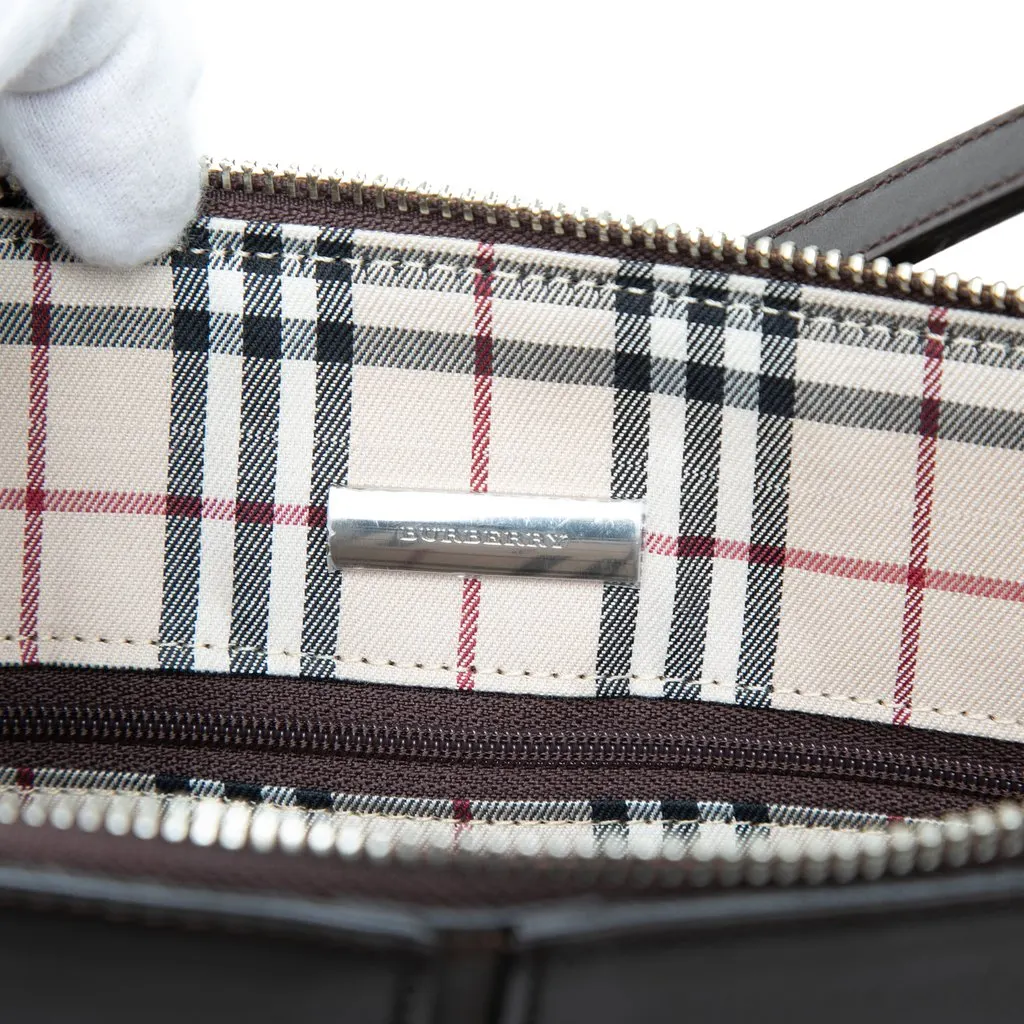 Burberry Leather Shoulder Bag Brown Leather Very good - Box View