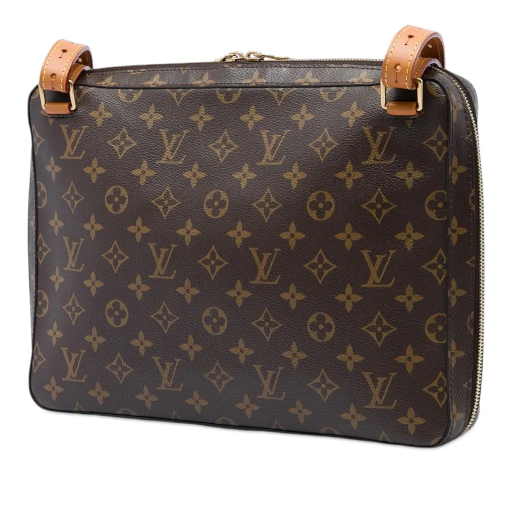 Louis Vuitton Monogram Soft Trunk Messenger MM Brown Canvas Good - Back View
