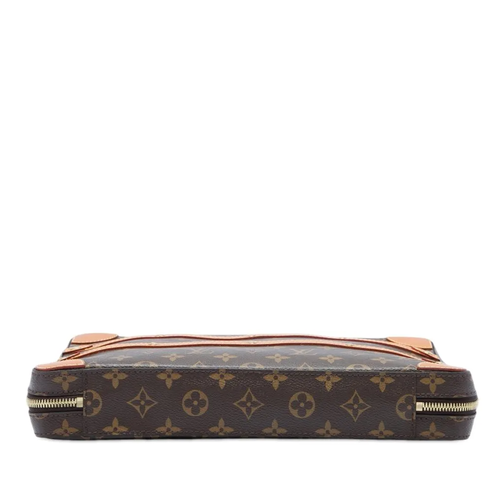Louis Vuitton Monogram Soft Trunk Messenger MM Brown Canvas Good - Inside View