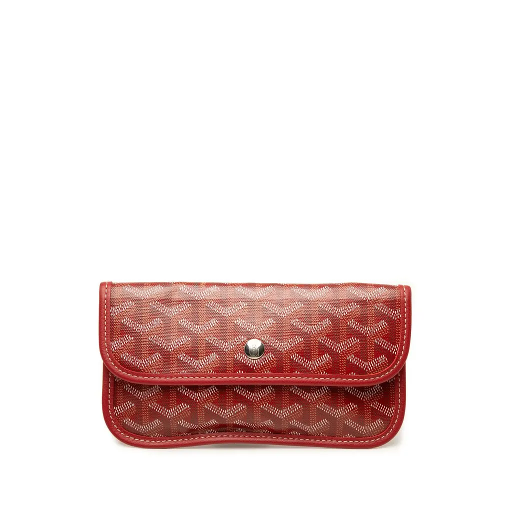 Goyard Goyardine Saint Louis Pouch Red Canvas Very good - Front View