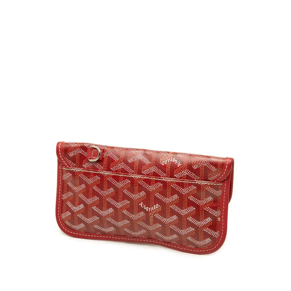 Goyard Goyardine Saint Louis Pouch Red Canvas Very good - Back View