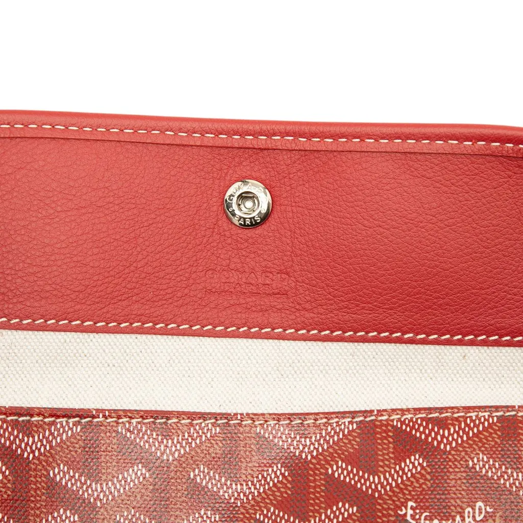 Goyard Goyardine Saint Louis Pouch Red Canvas Very good - Box View