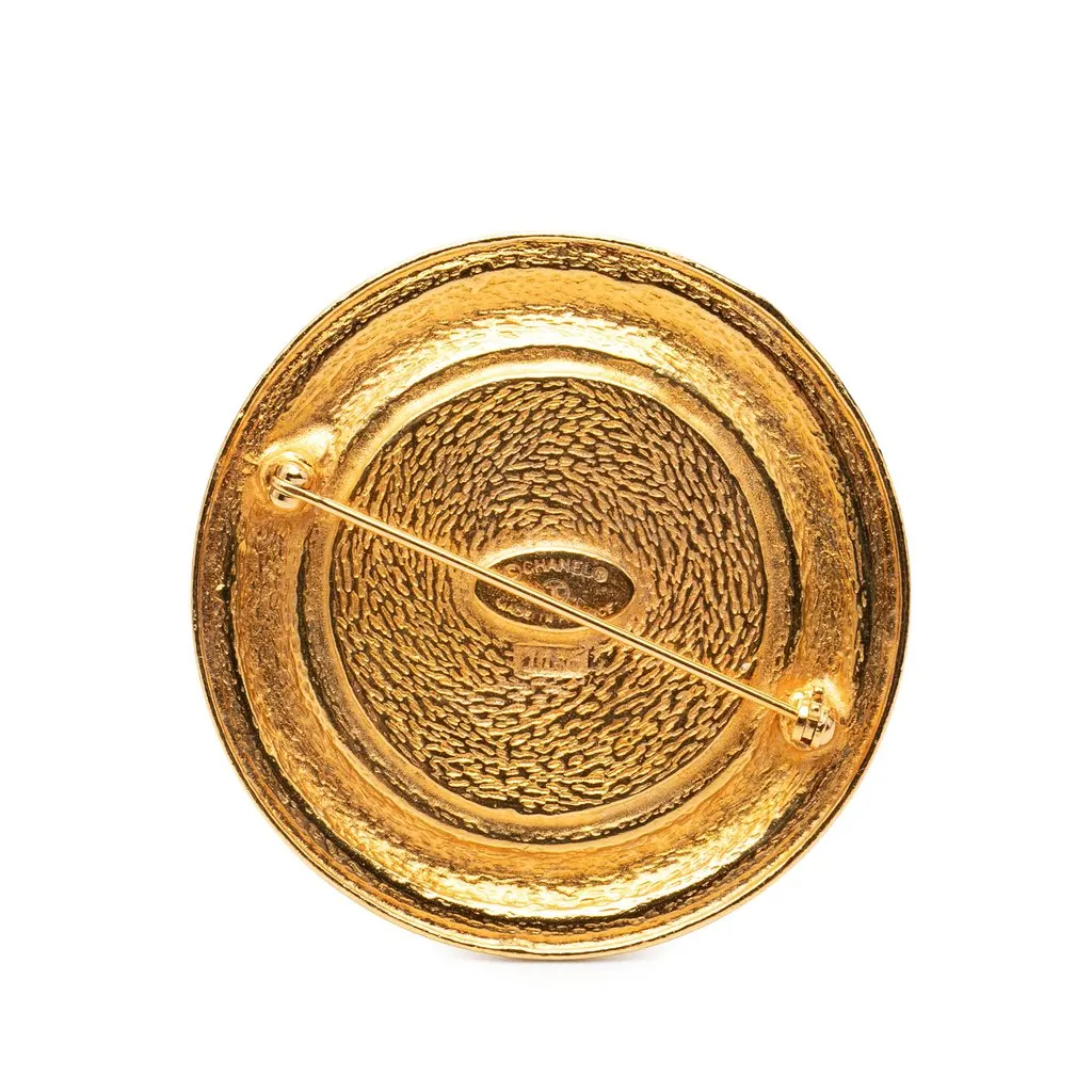 Chanel Gold Plated 31 Rue Cambon Brooch Gold Metal Very good - Back View