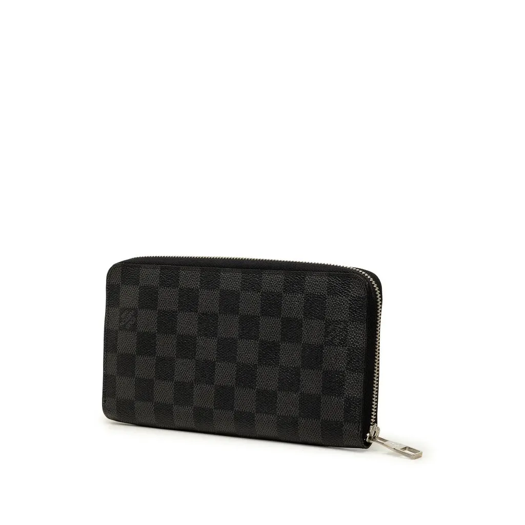 Louis Vuitton Damier Graphite Zippy Organizer Wallet Black Canvas Very good - Back View