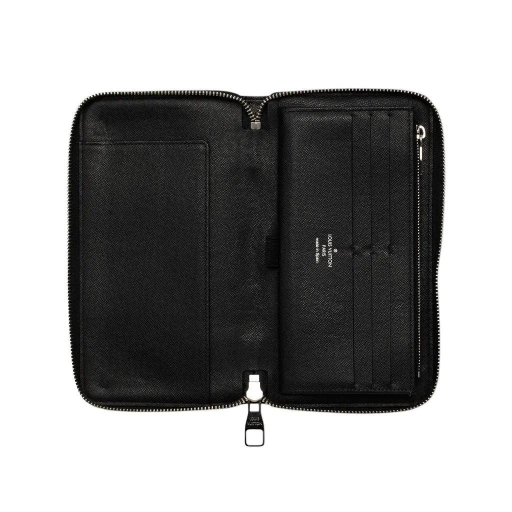 Louis Vuitton Damier Graphite Zippy Organizer Wallet Black Canvas Very good - Model View