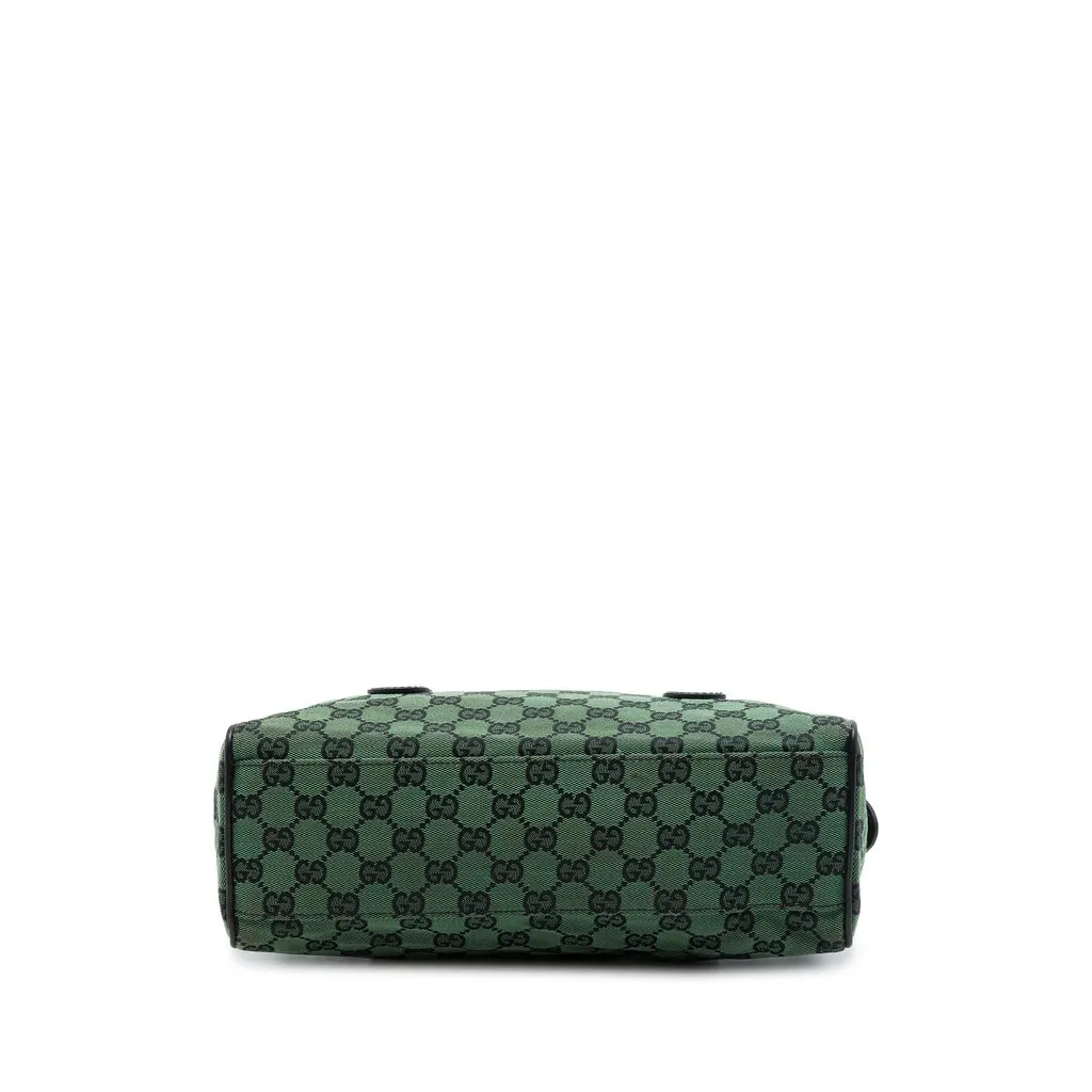 Gucci GG Canvas Charmy Boston Bag Green Canvas Very good - Inside View