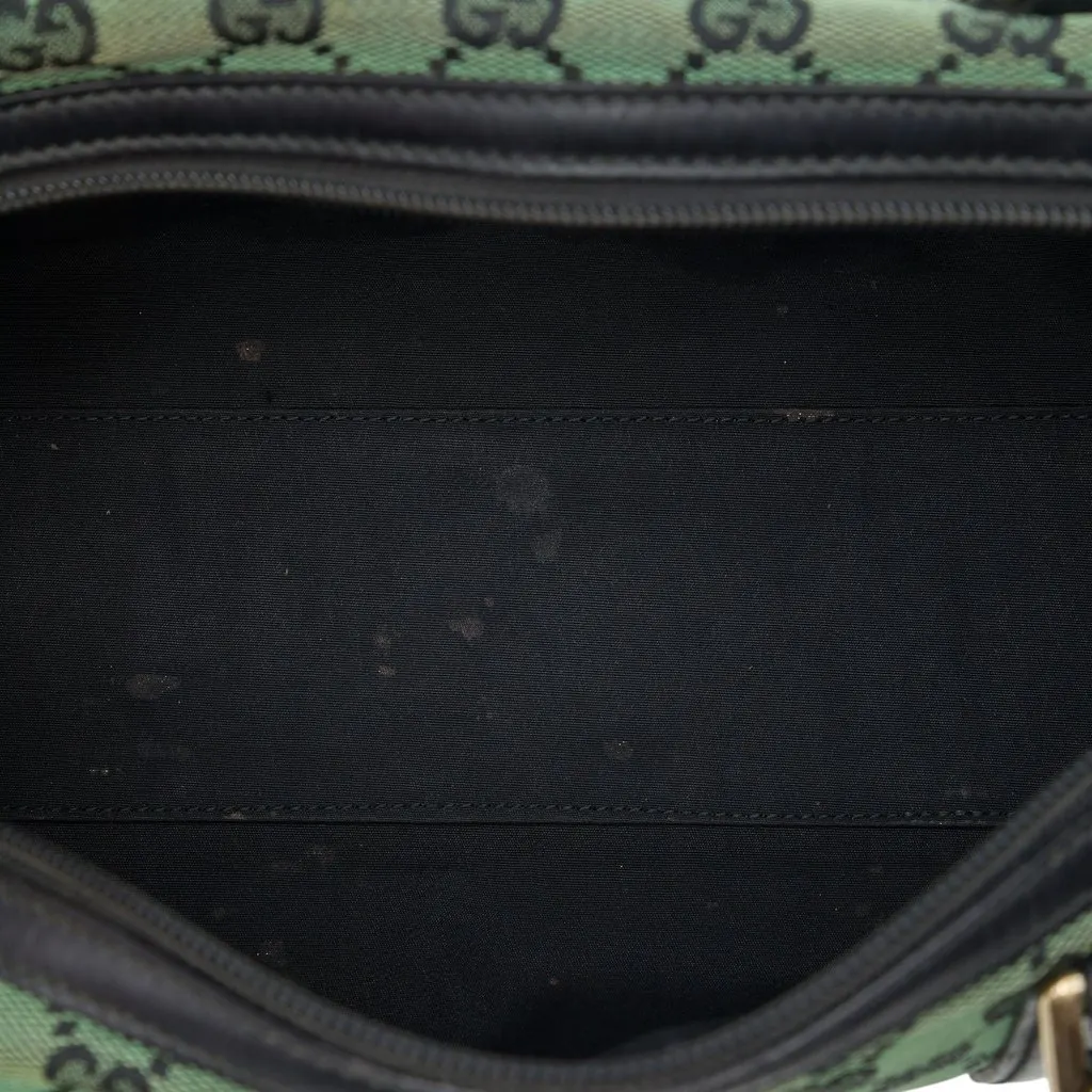 Gucci GG Canvas Charmy Boston Bag Green Canvas Very good - Model View