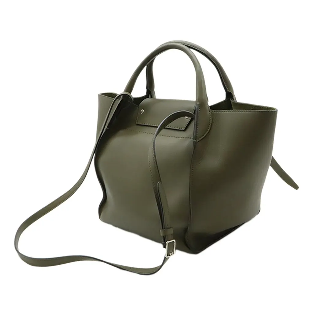 Celine Small Smooth Calfskin Big Bag Green Leather Very good - Back View