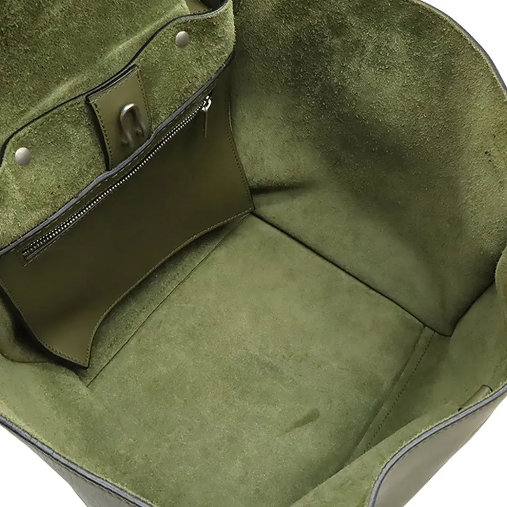 Celine Small Smooth Calfskin Big Bag Green Leather Very good - Inside View