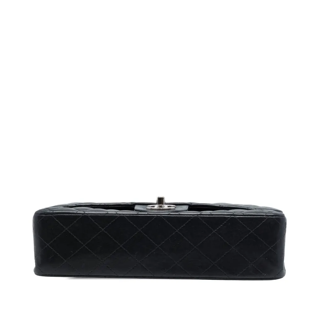 Chanel Medium Classic Lambskin Double Flap Black Leather Very good - Inside View