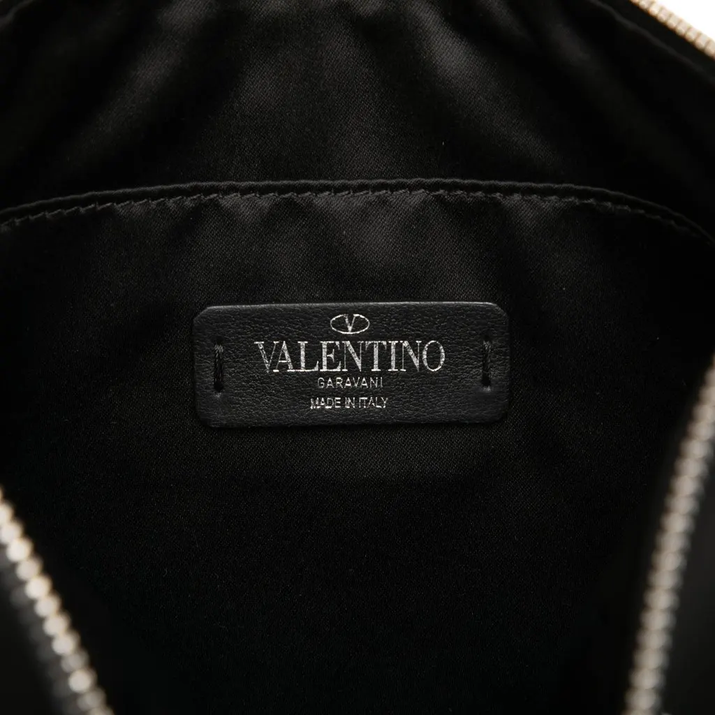 Valentino Leather VLTN Clutch Black Leather Very good - Box View