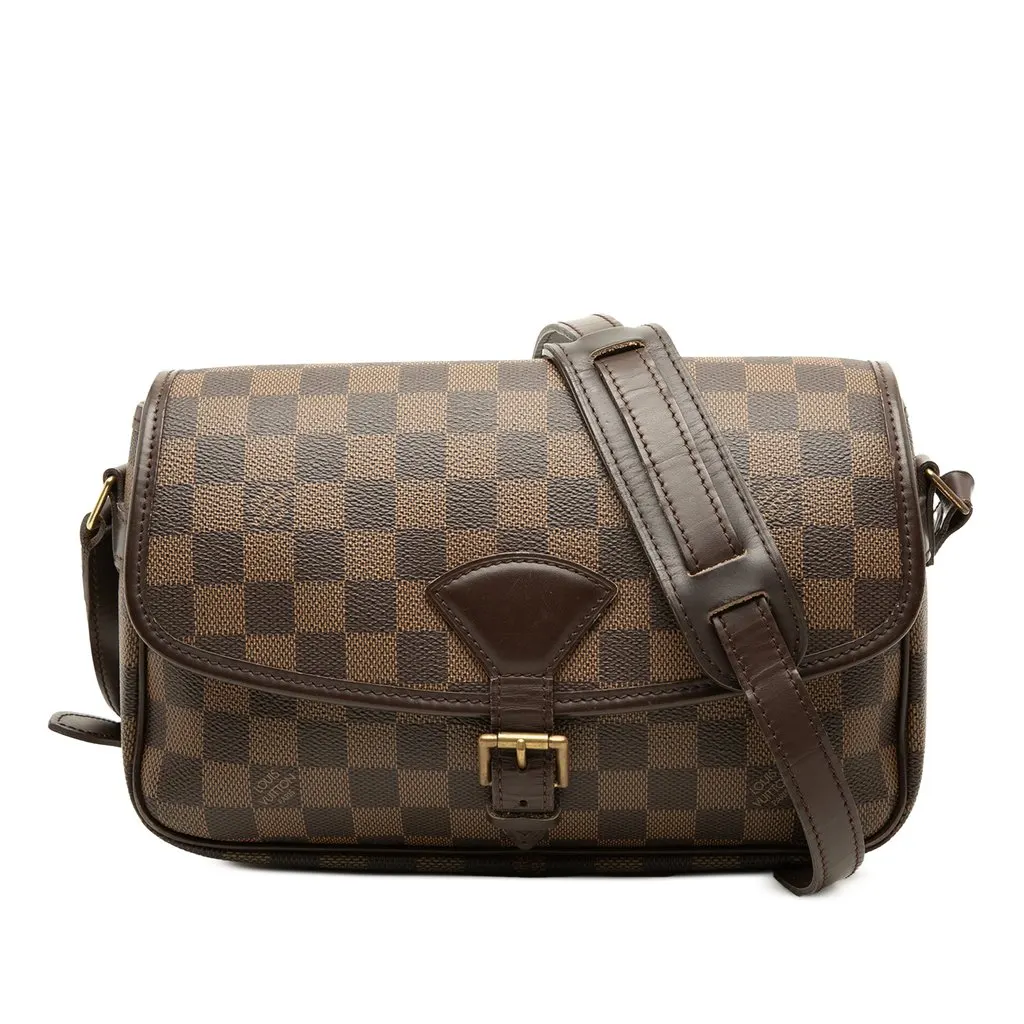 Louis Vuitton Damier Ebene Sologne Brown Canvas Good - Front View