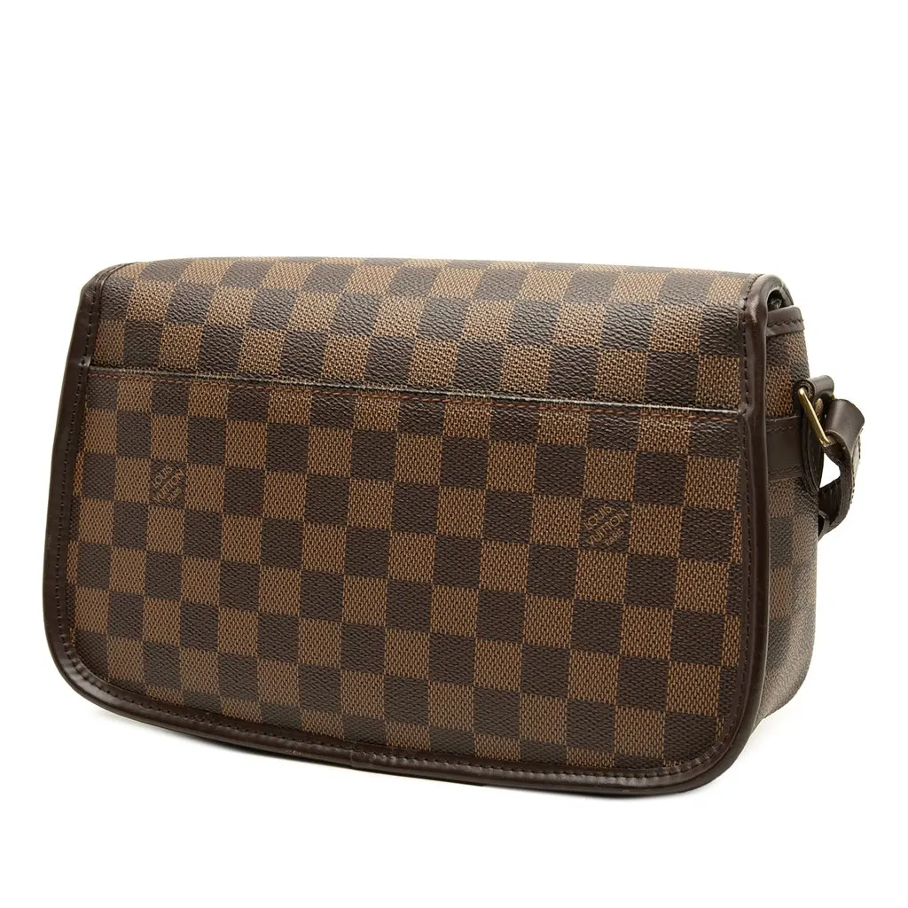 Louis Vuitton Damier Ebene Sologne Brown Canvas Good - Back View