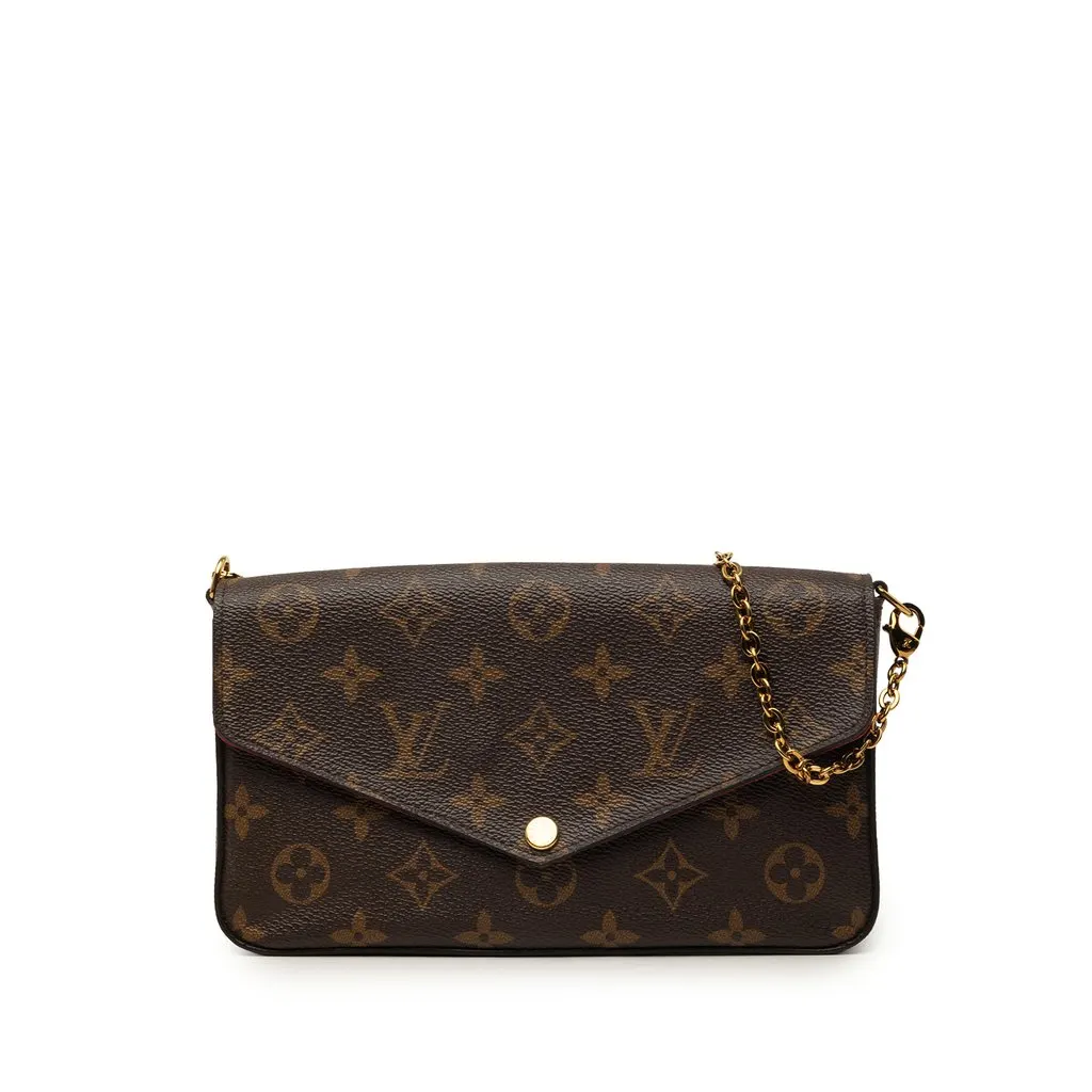 Louis Vuitton Monogram Pochette Felicie Brown Very good - Front View