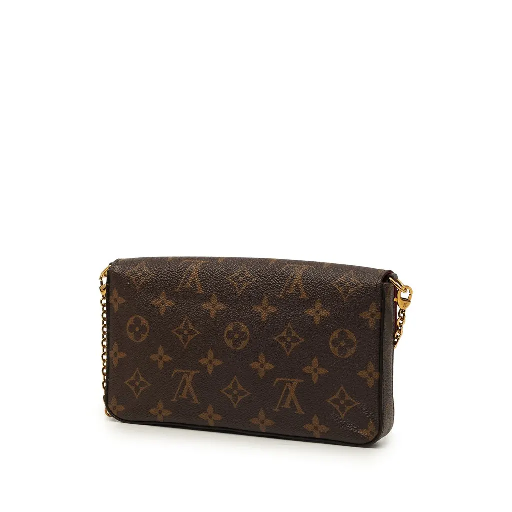 Louis Vuitton Monogram Pochette Felicie Brown Very good - Back View