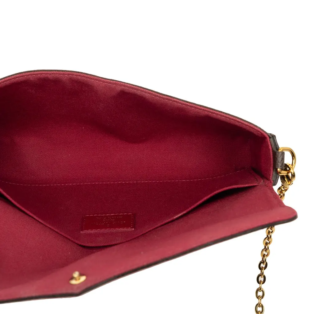 Louis Vuitton Monogram Pochette Felicie Brown Very good - Model View