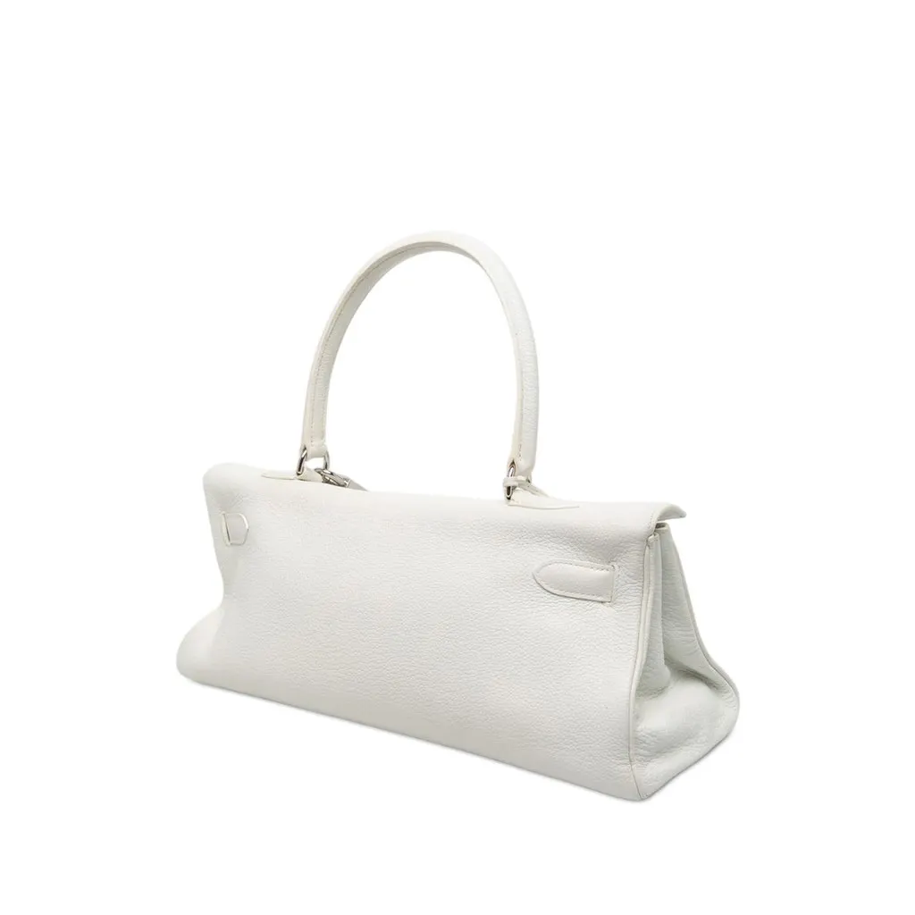 Hermès Clemence JPG Shoulder Kelly 42 White Leather Good - Back View