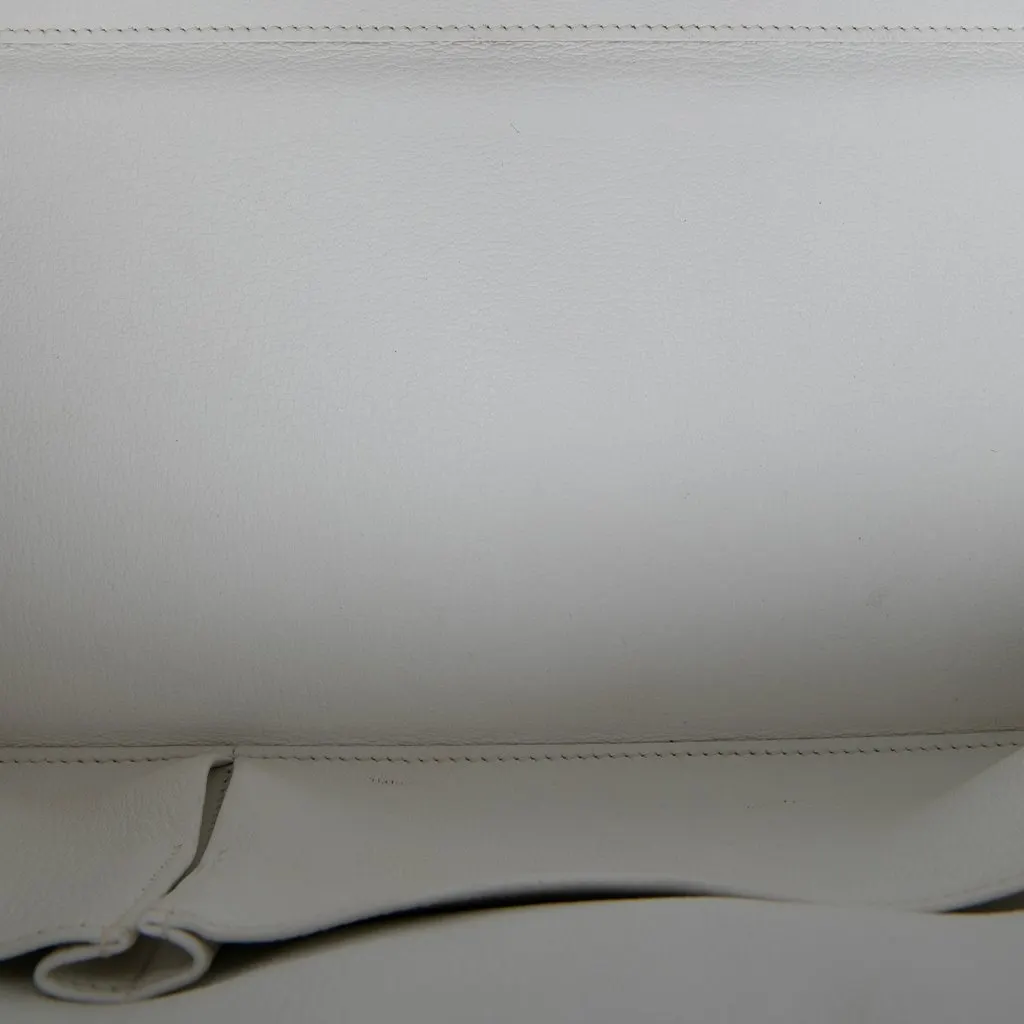 Hermès Clemence JPG Shoulder Kelly 42 White Leather Good - Model View