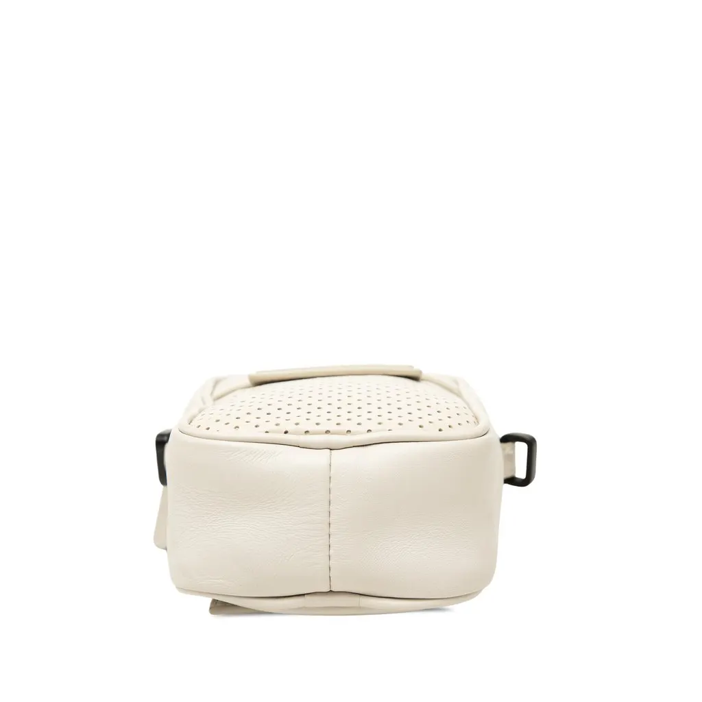 Bottega Veneta Perforated Calfskin Leggero Crossbody White Leather Very good - Inside View