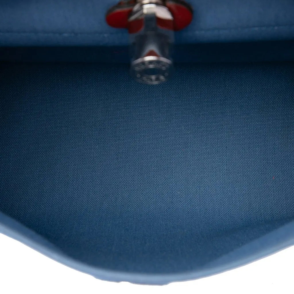 Hermès Toile Herbag Zip 31 Blue Very good - Model View