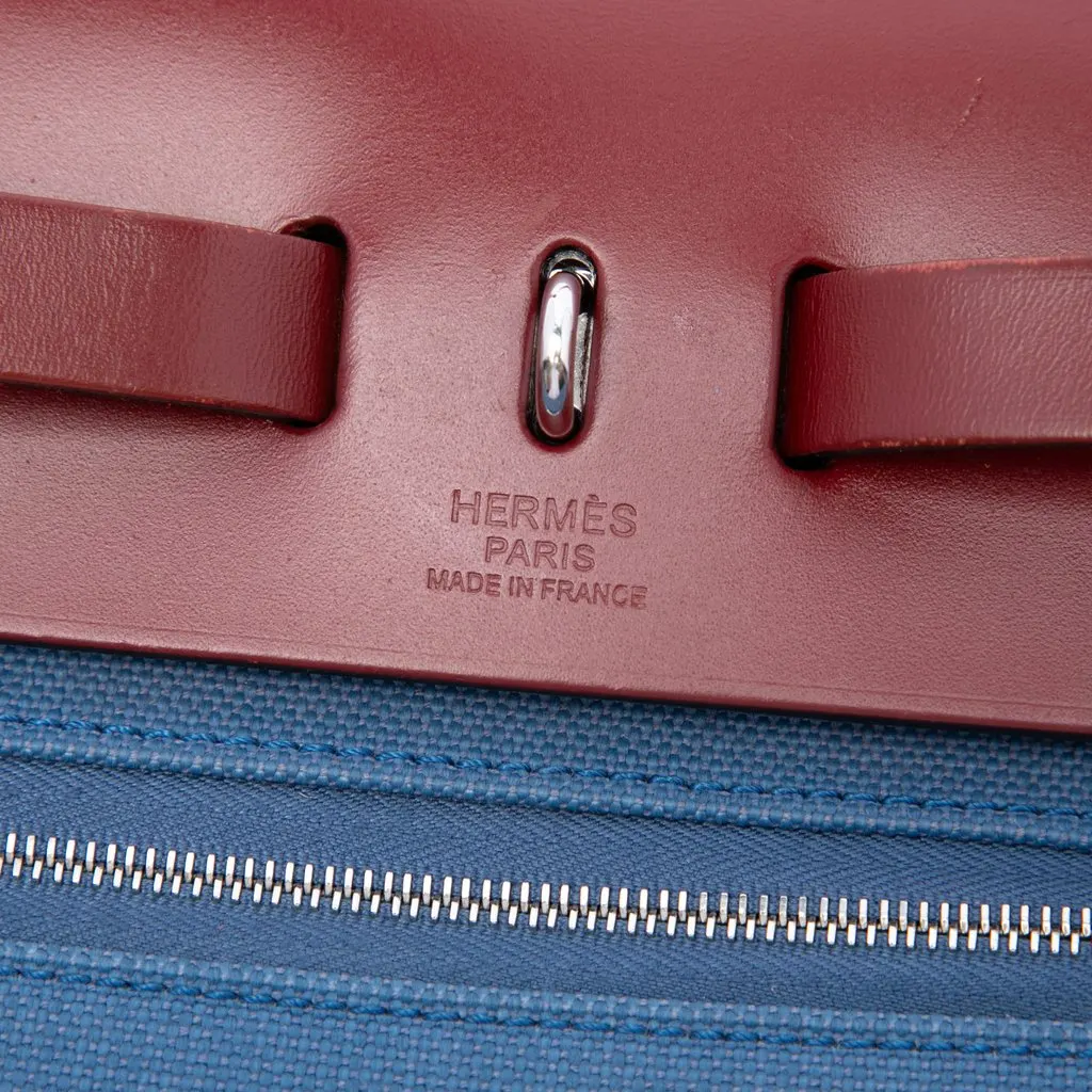 Hermès Toile Herbag Zip 31 Blue Very good - Box View