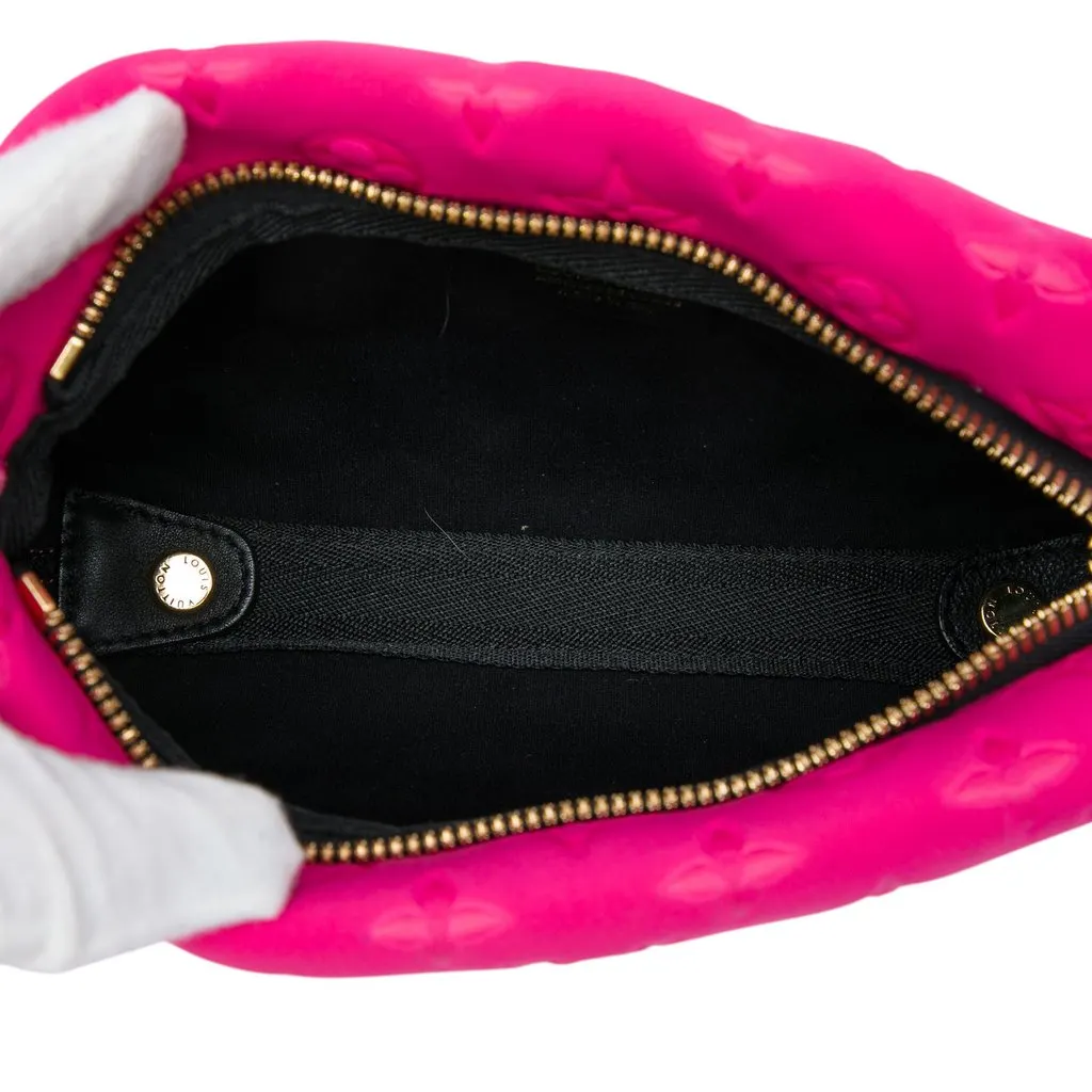 Louis Vuitton Monogram Embossed Neoprene Scuba Clutch Pink Very good - Model View