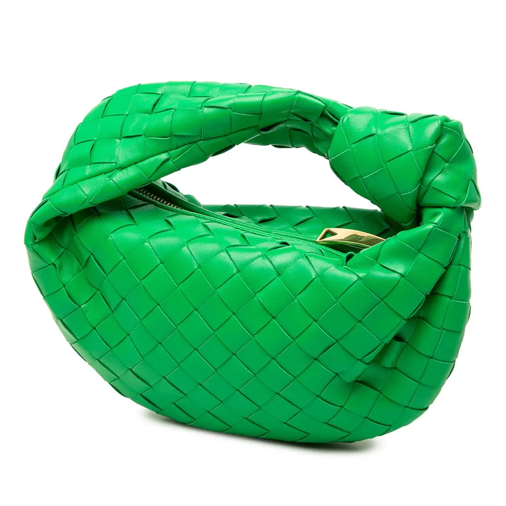 Bottega Veneta Mini Nappa Intrecciato Jodie Green Leather Very good - Back View
