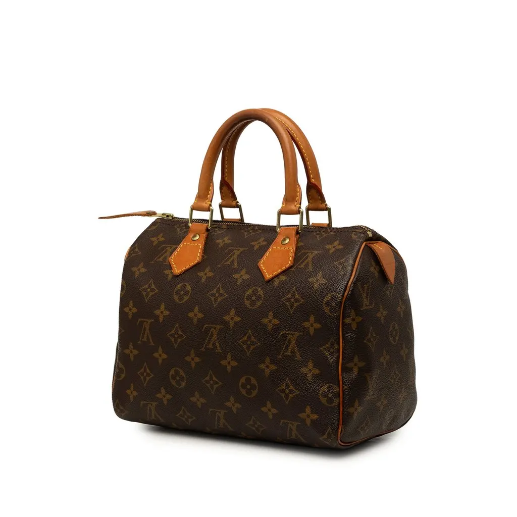 Louis Vuitton Monogram Speedy 25 Brown Canvas Good - Back View