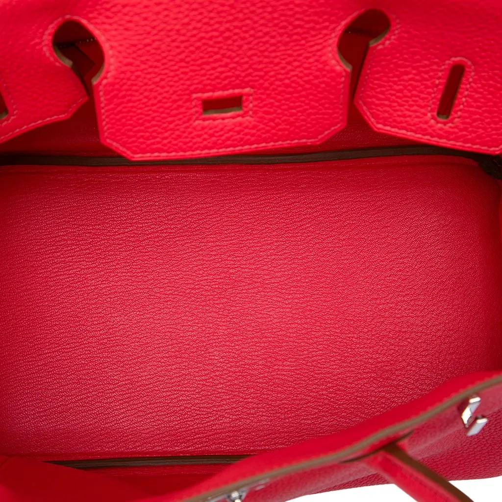 Hermès Clemence Birkin Retourne 30 Red Leather Very good - Model View