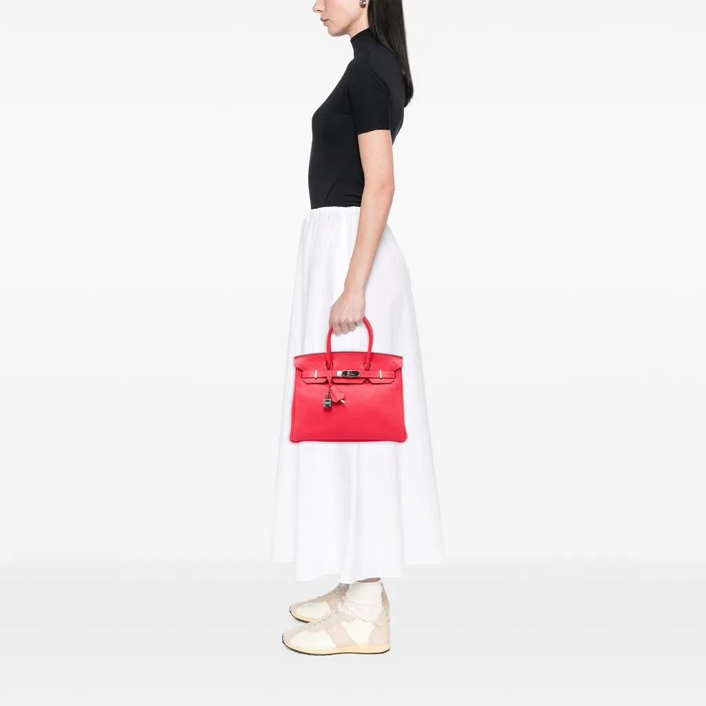 Hermès Clemence Birkin Retourne 30 Red Leather Very good - Box View