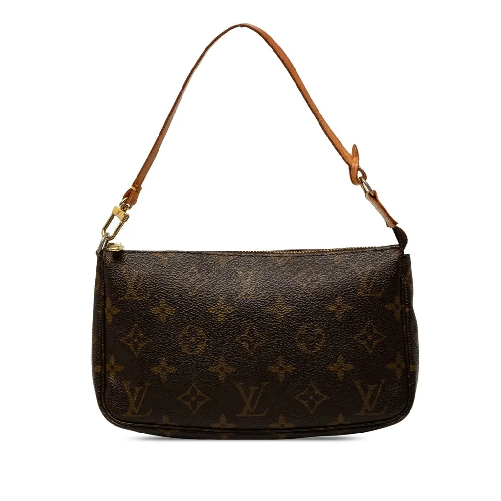 Louis Vuitton Monogram Pochette Accessoires Brown Canvas Very good - Front View
