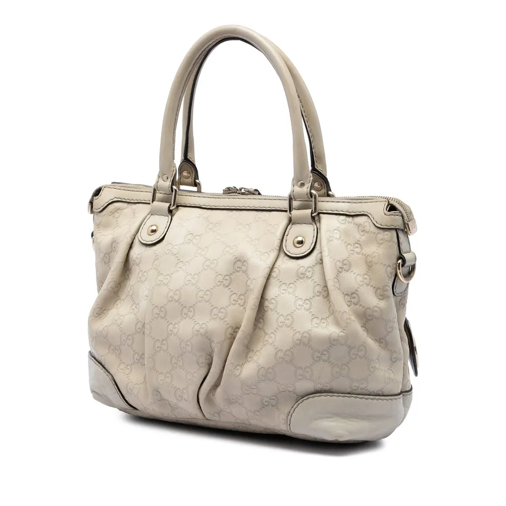 Gucci Guccissima Sukey Satchel Brown Leather Very good - Back View