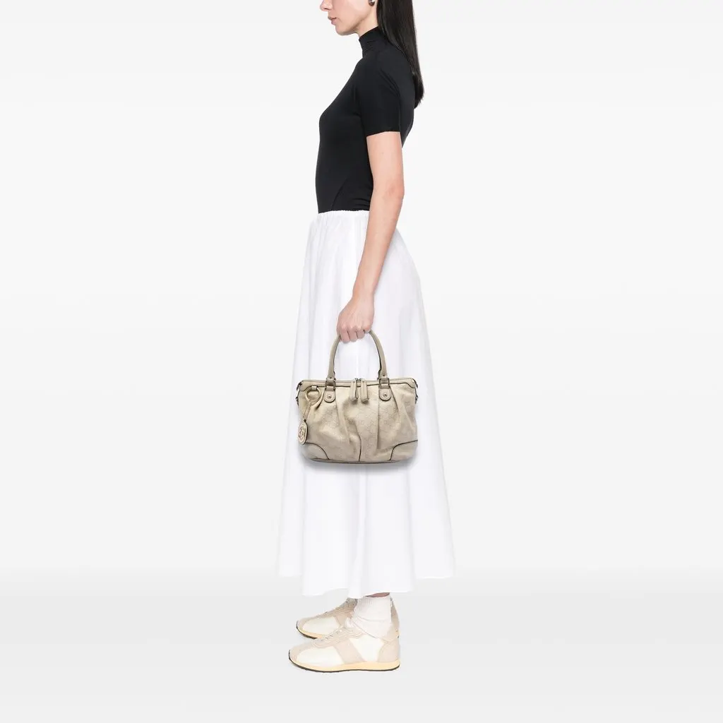 Gucci Guccissima Sukey Satchel Brown Leather Very good - Box View