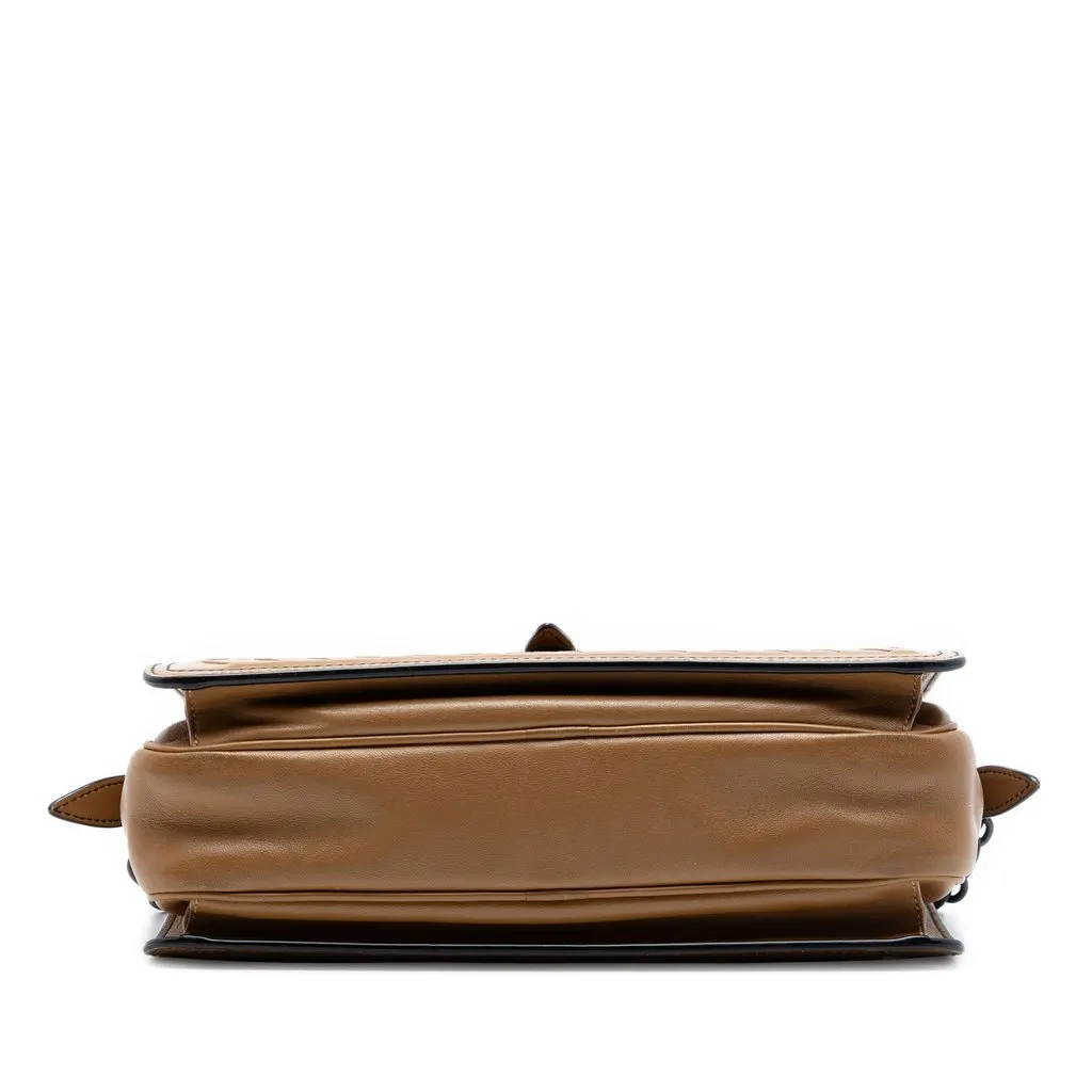 Bottega Veneta Nappa Intrecciato Belt Flap Camera Bag Brown Leather Very good - Inside View