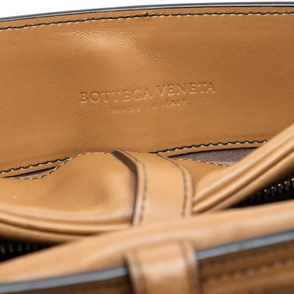 Bottega Veneta Nappa Intrecciato Belt Flap Camera Bag Brown Leather Very good - Box View